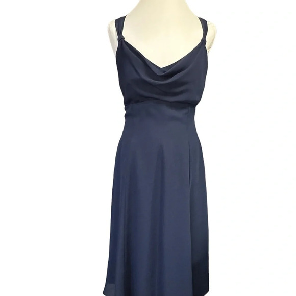 WTOO Watters & Watters Navy Blue Cocktail, Bridesmaid Dress - Picture 3 of 9